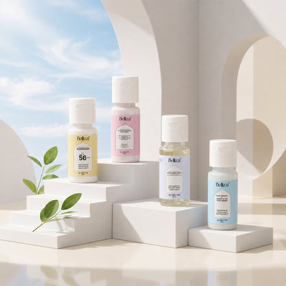 BELLIZZI MINI KIT | Facewash + Face Serum + Moisturizer + Sunscreen SPF 50 PA++++ For | All Skin Types | For Male & Female