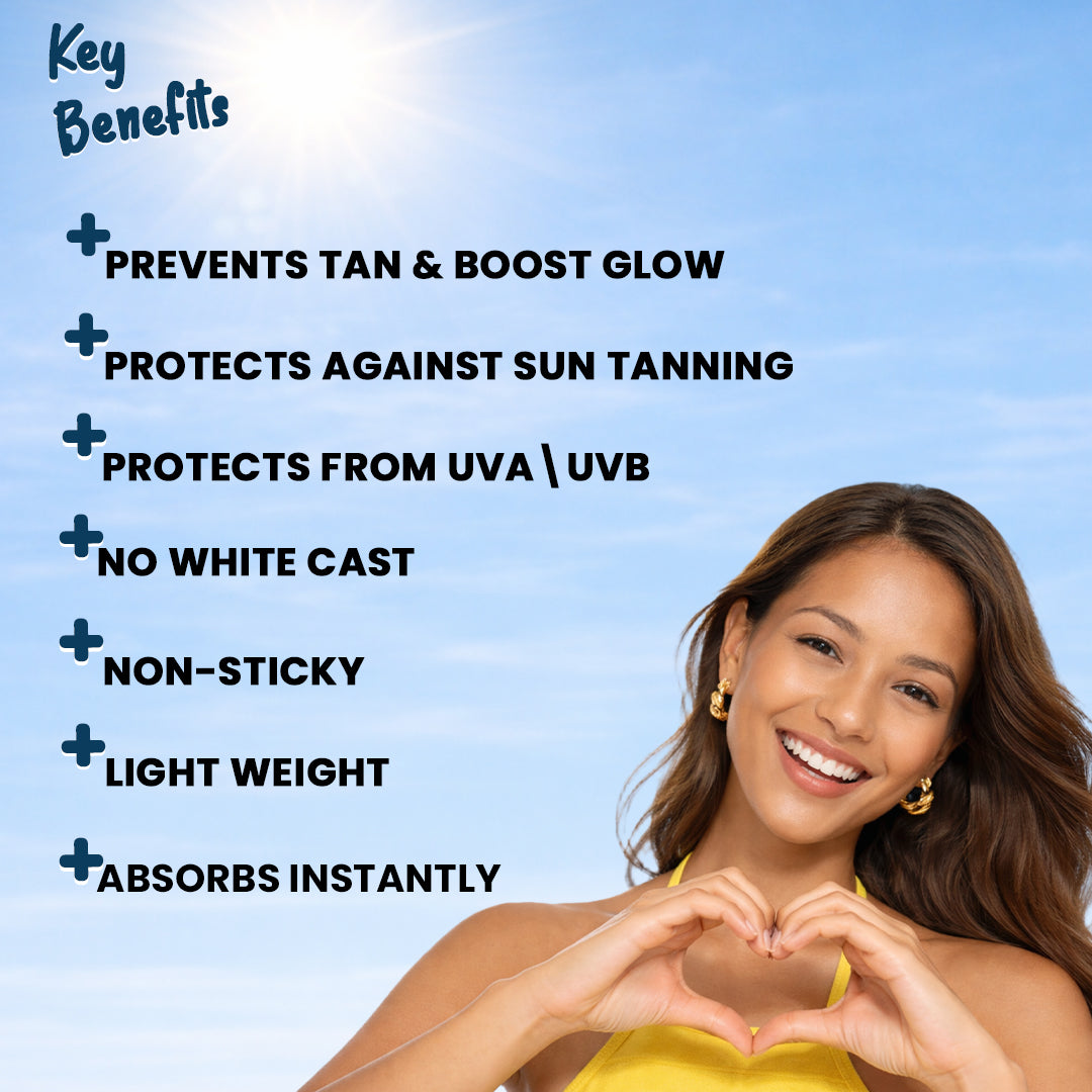 SPF 50 PA ++++ Glow sunscreen
